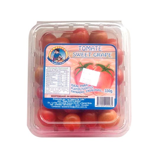 Tomate Sweet Grape Tarrina La Casera 330 Gr