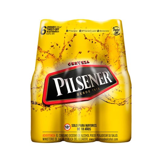 Pilsener cerveza twist off 330 ml.