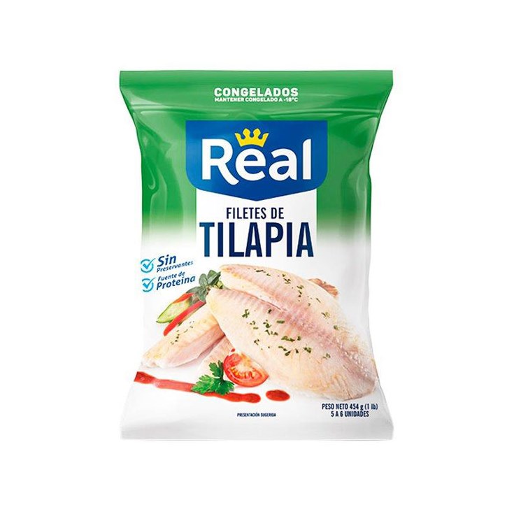 Filetes De Tilapia Real 454 Gr