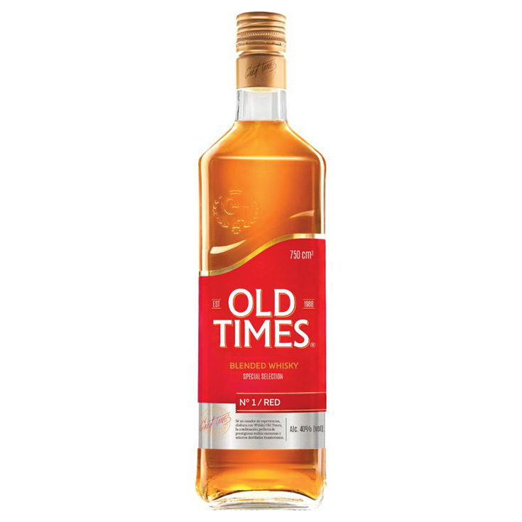 Old times whisky red 750 cc.