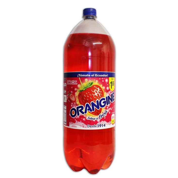 Orangine botella sabor a fresa 3 lt.