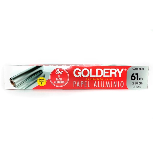 Golderie Trading Papel Aluminio 61 M X 30,4 Cm