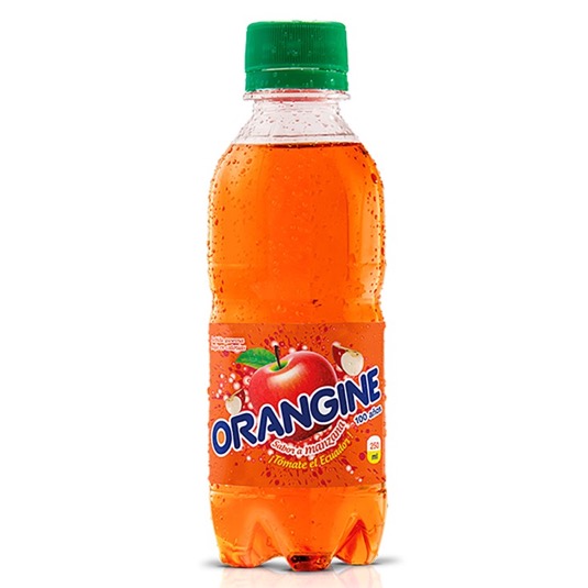 Orangine botella sabor a manzana 250 ml.