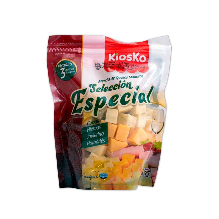 Queso Especial Selecto Cubos Mix Kiosko 350 Gr.
