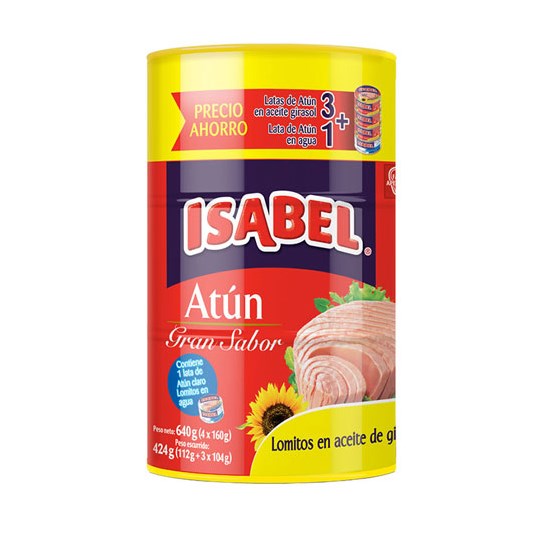 Atunes Aceite Abre Fácil Isabel Pack X 4