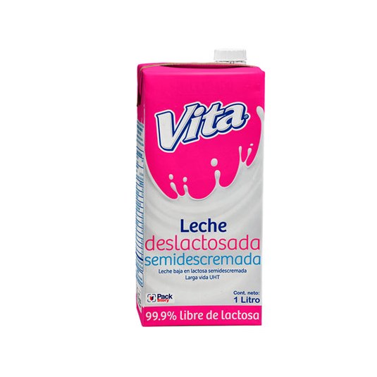 Cartón Leche Deslactosada Vita 1 Lt.