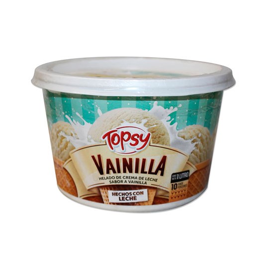 Helado De Vainilla Topsy 1 Lt