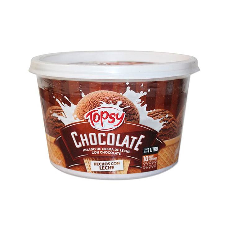 Helado Chocolate Topsy 1 Lt