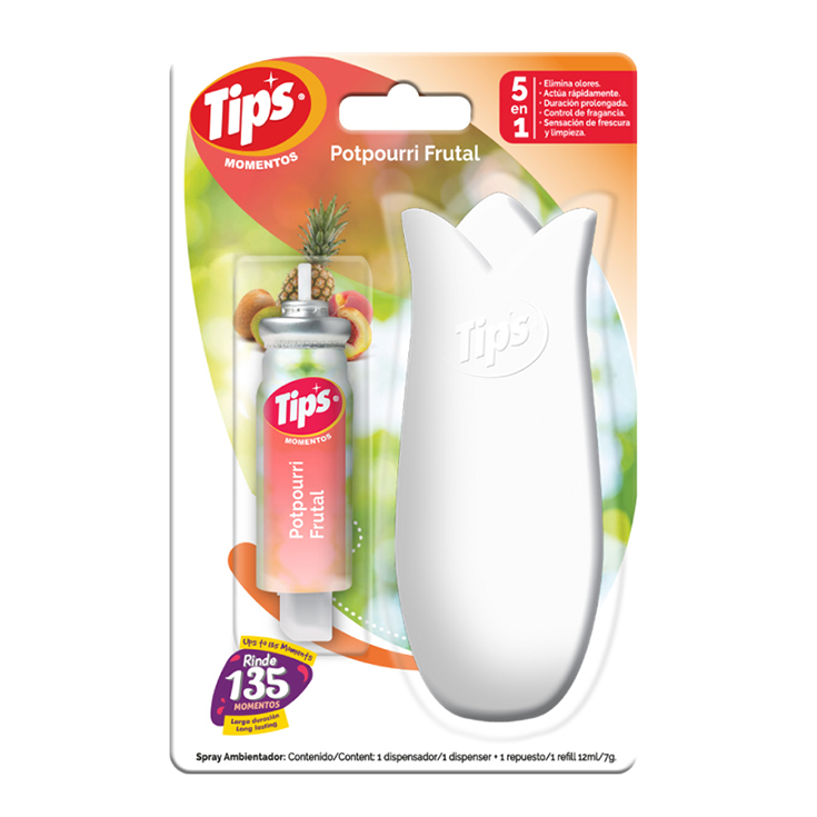 Ambiental & Dispensador Tips Momentos Potpourri Frutal 12 Ml