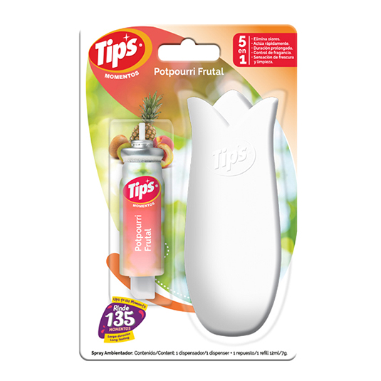 Ambiental & Dispensador Tips Momentos Potpourri Frutal 12 Ml