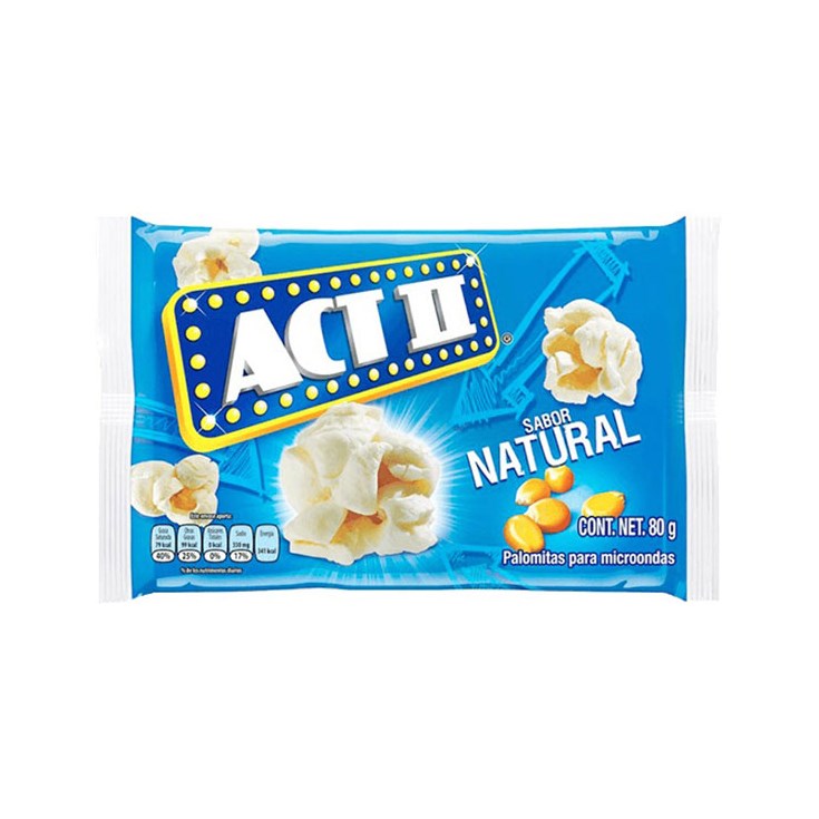Canguil Sabor Natural Act II 80 Gr Canguil Sabor Natural Act II 80 Gr