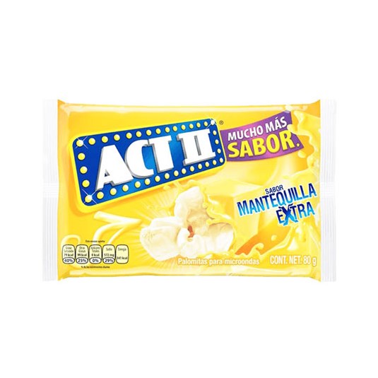 Canguil Sabor Extra Mantequilla Act II 80 Gr