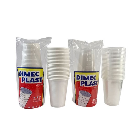 Plast Vaso 10 Onz Blanco Dimec X 25 Uni