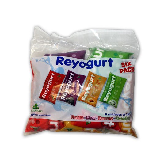 Yogurt Reyogurt sixpack funda 200 ml.