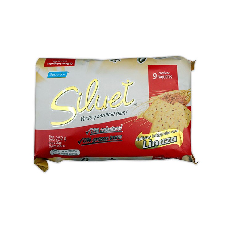 Galleta Integral Con Linaza Siluet 252 Gr