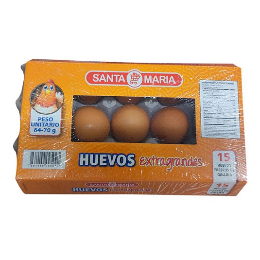 Huevo Extra Grande Santa Maria X 15 Un