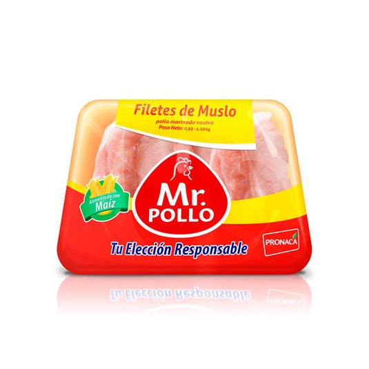 Filete Muslo Sin Piel Bandeja Mr. Pollo Kg