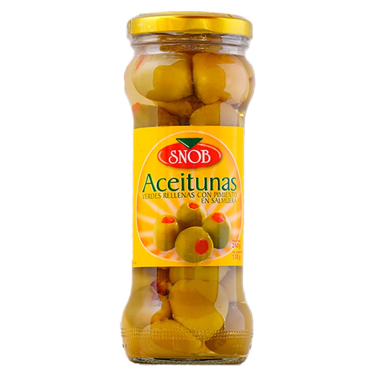 Snob aceituna verde con pepa kg.
