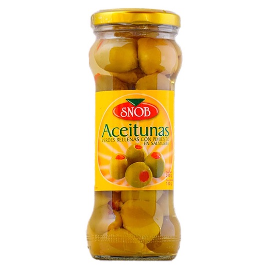 Snob aceituna verde con pepa kg.
