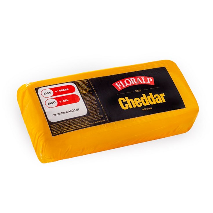 Queso Cheddar Floralp Rebanado 3 Kg.