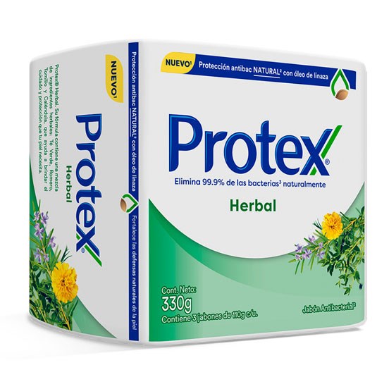 Jabón Tripack Herbal Protex 110 Gr