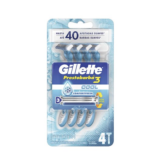 Prestobarba Gillette 3 Ice X 4 Uni