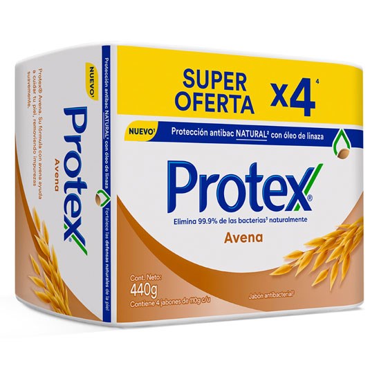 Jabón Four Pack Avena Protex 110 Gr