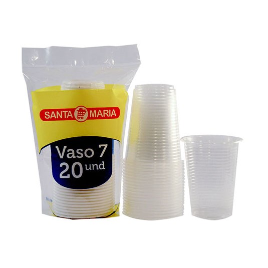 Vaso 7 Oz Surtido Santa Maria X 20 Un