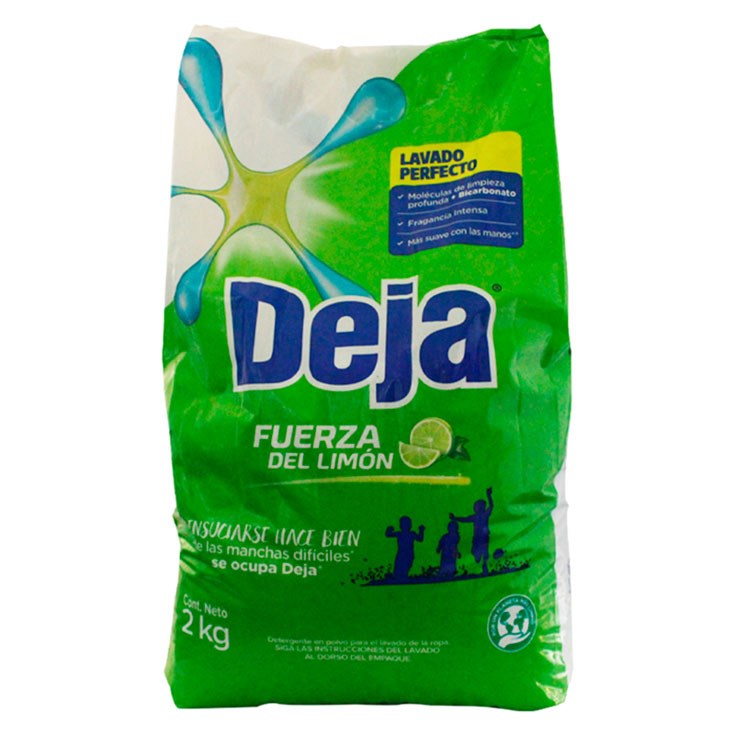 Detergente En Polvo Poder Limón Deja 2 Kg