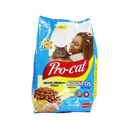 Comida Para Gato Sabor Pollo Pro-Cat 454 Gr