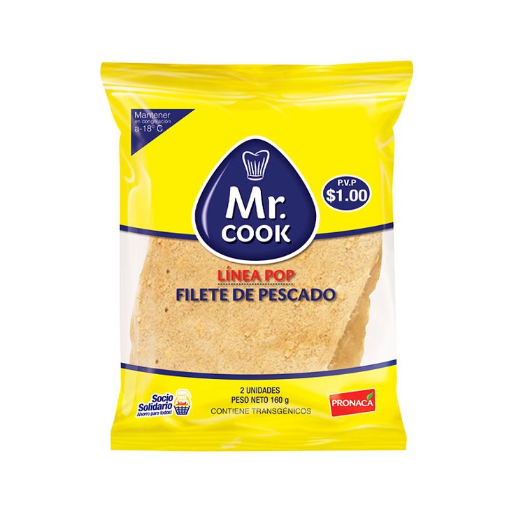 Filete Apanado De Pescado Mr. Cook 160 Gr