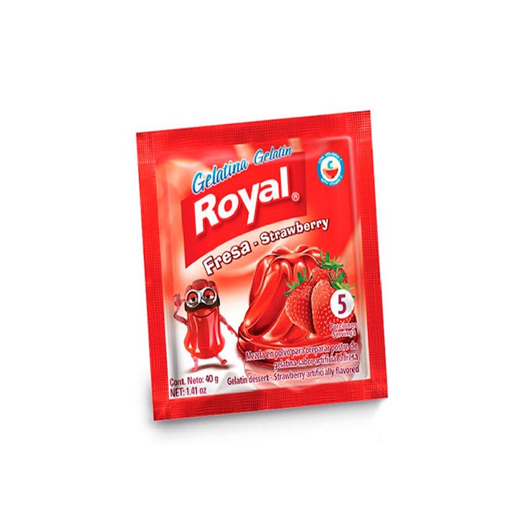 Gelatina Funda Fresa Royal 40 Gr