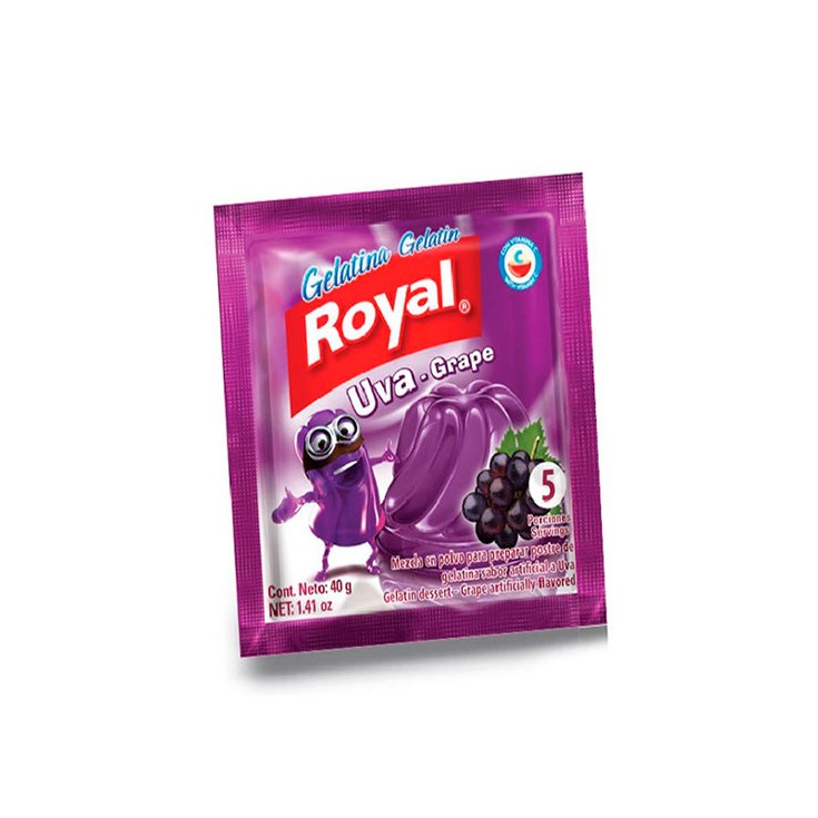 Gelatina Funda Uva Royal 40 Gr