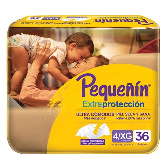 Pañal Extra Protección Pequeñin Etapa 4 X 36