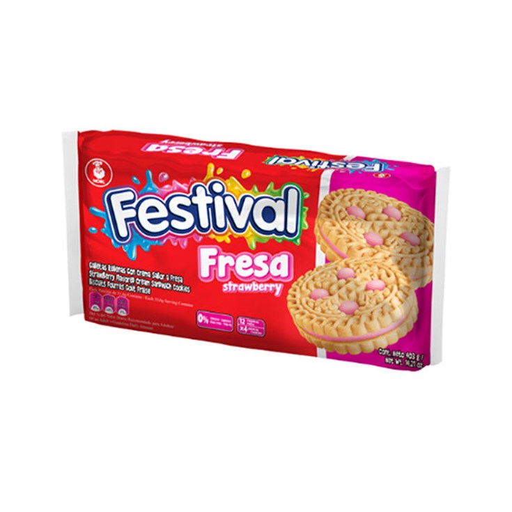 Galleta Funda Fresa Festival 600 Gr