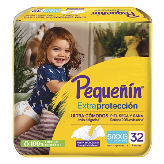 Pañal Extra Protección Pequeñin Etapa 5 X 32