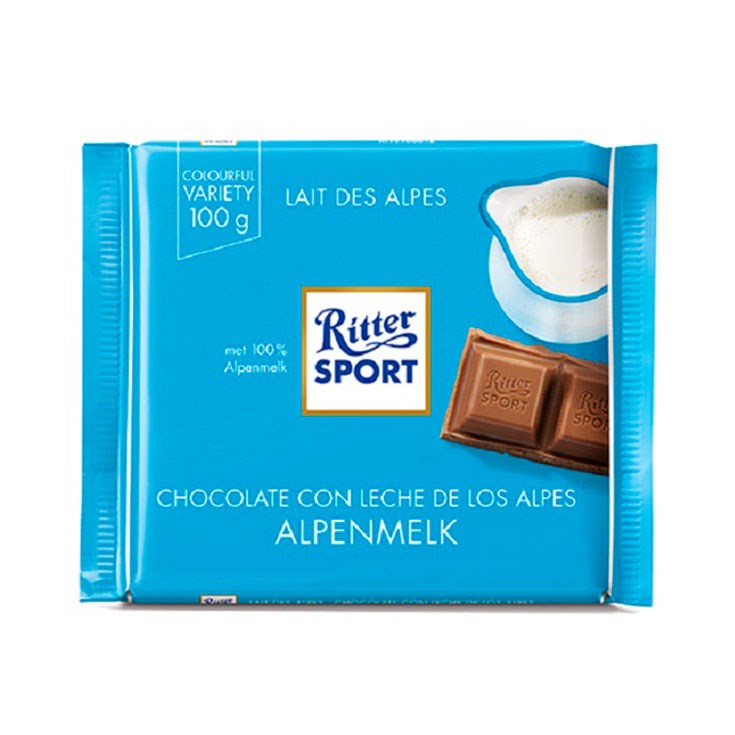 Chocolate Ritter Sport Con Leche 100Gr