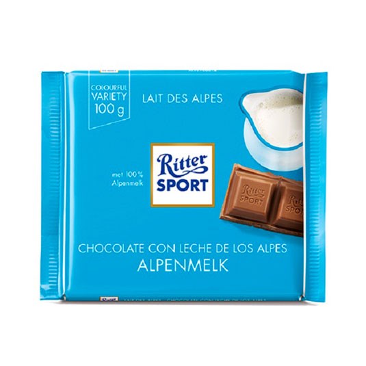 Chocolate Ritter Sport Con Leche 100Gr