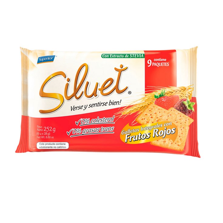 Galleta Integral Frutos Rojos Siluet 252 Gr