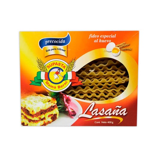 Mama Berni Lasaña Supasta X 30 U 400 Gr