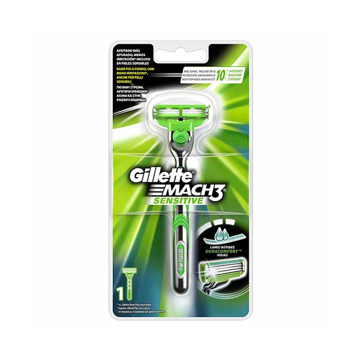 Afeitadora Máquina Mach 3 Hojas Sens Gillette