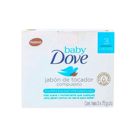Jabón Baby Dove Pack X 3 de 75 Gr