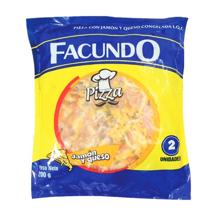 Pizza Jamon Y Queso Facundo 200 gr.