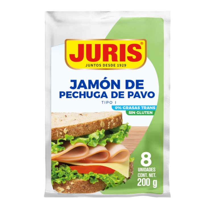 Jamón De Pavo Light Juris 200 Gr