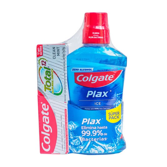 Pack Enjuague Bucal Plax Ice Colgate 500 Ml +