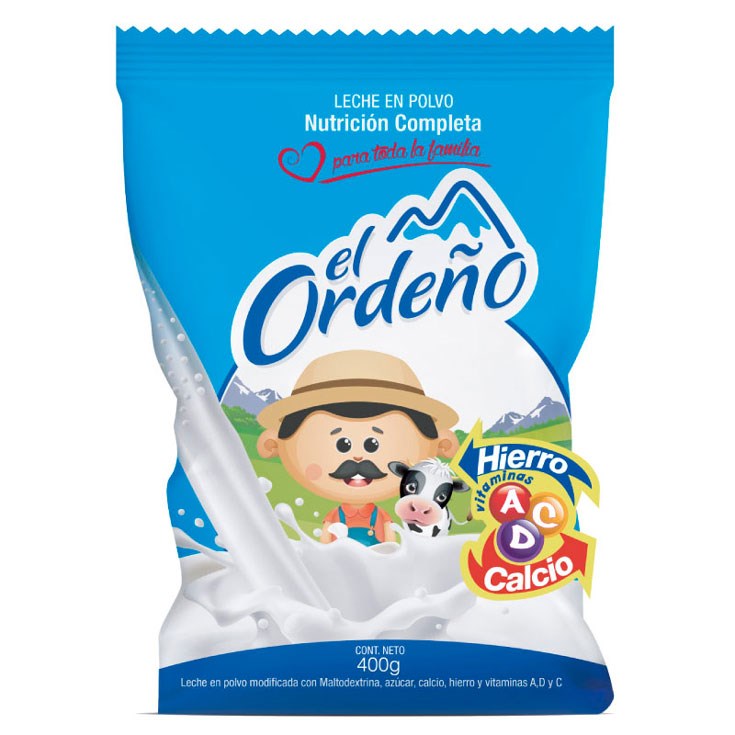 Leche En Polvo Modificada El Ordenño 400 Gr. 