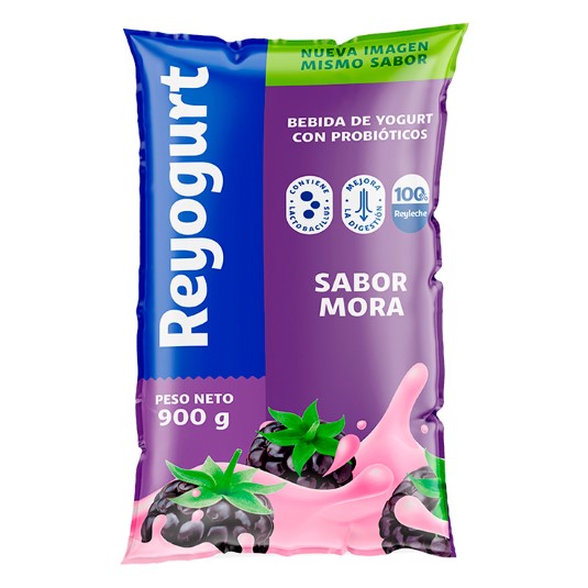 Yogurt sabor mora Reyogurt 900 ml.