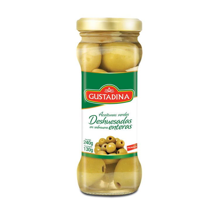 Aceitunas Verde Deshuesada Gustadina 240 Gr