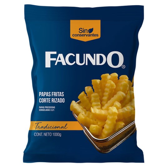 Papas Rizadas Para Freír Facundo 1 Kg