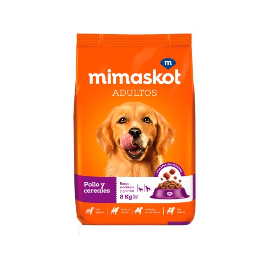 Alimento De Perro Mimaskot Adultos Pollo/Cereales 2 Kg